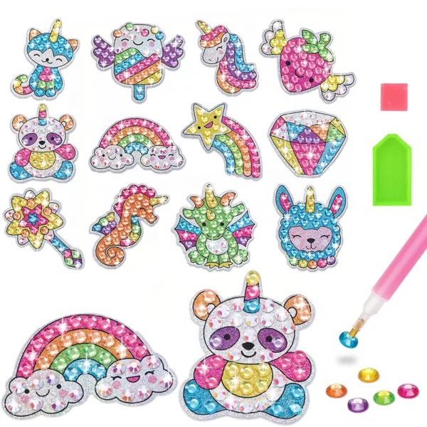 kf-Heee5b6e4213644fb9806b6e40298392eZ-12-Create-Big-Gem-Diamond-Painting-Sticker-Kit-Art-Craft-Girls-Boys-Unicorn-Animal-Sealife-Magical