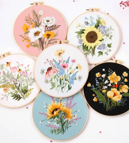 kf-S9791dd7acfd94daab5268f98fc10e4ddK-Flower-DIY-Embroidery-Kits-3D-Flower-Landscape-Embroidery-Stitching-Kits-With-Hoop-Art-Needlework